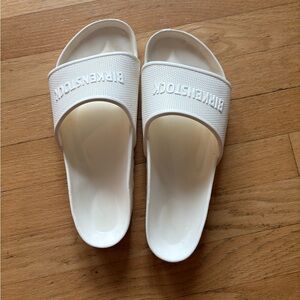 Birkenstock White Slide Sandals Size 41